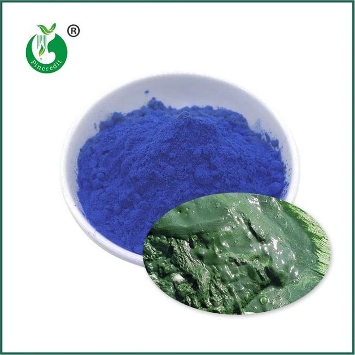 Pó de espirulina azul